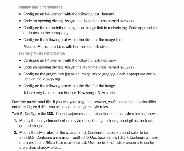 chapters. Using the existing website as a starting point, you will modify