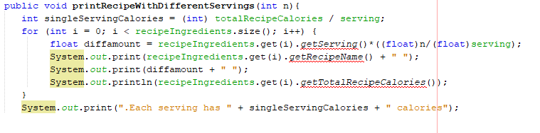 you manage a collection of recipes. The Recipe class you build for