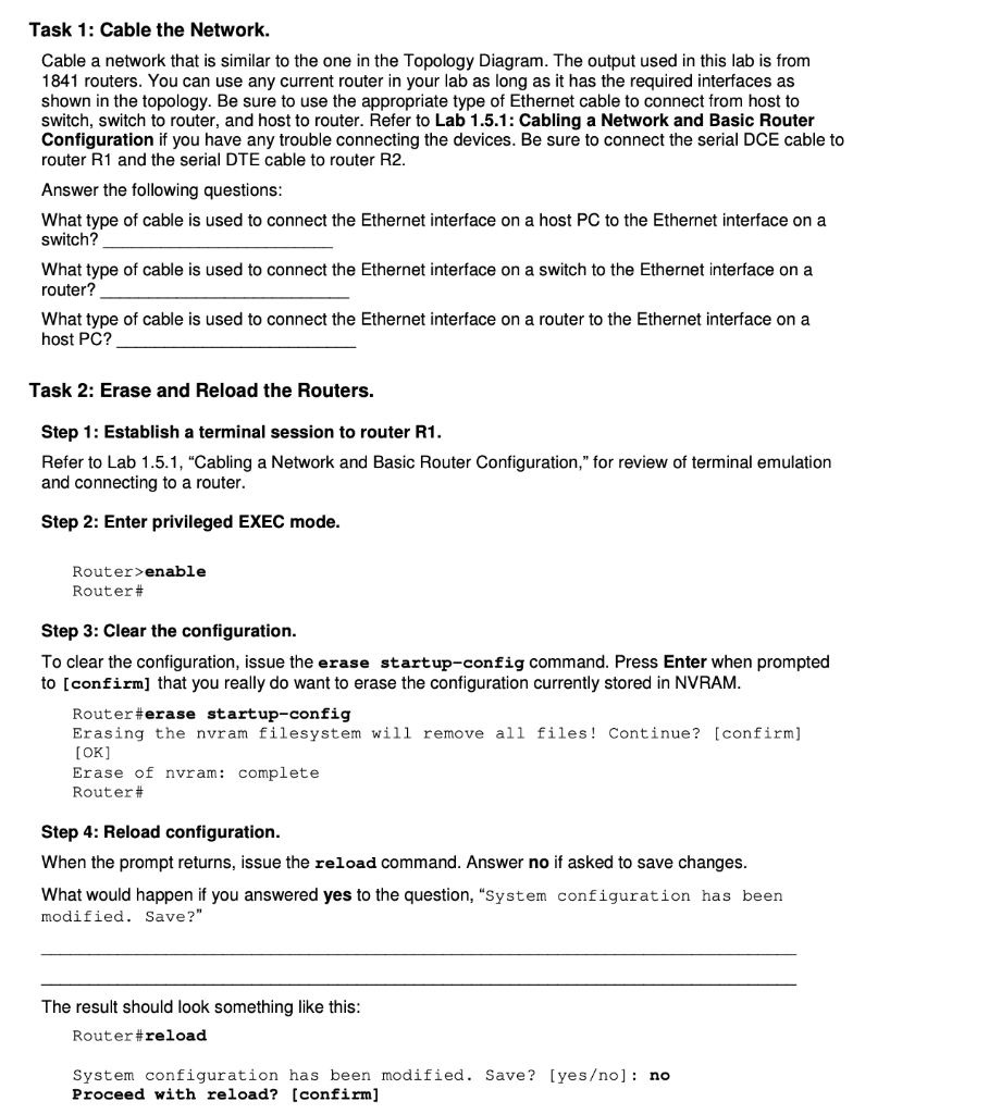 Topology Diagram 192.168.1.0/24 192.168.2.0/24 192.168.3.0/24 PC1 Fa0/0 S0/0/0 DCE S0/0/0 Fa0/0 PC2