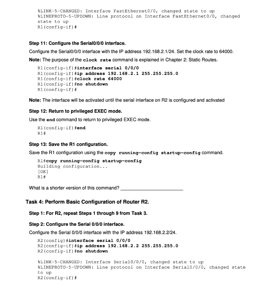255.255.255.0 N/A R2 SO/0/0 192.168.2.2 255.255.255.0 N/A PC1 N/A 192.168.1.10 255.255.255.0 192.168.1.1