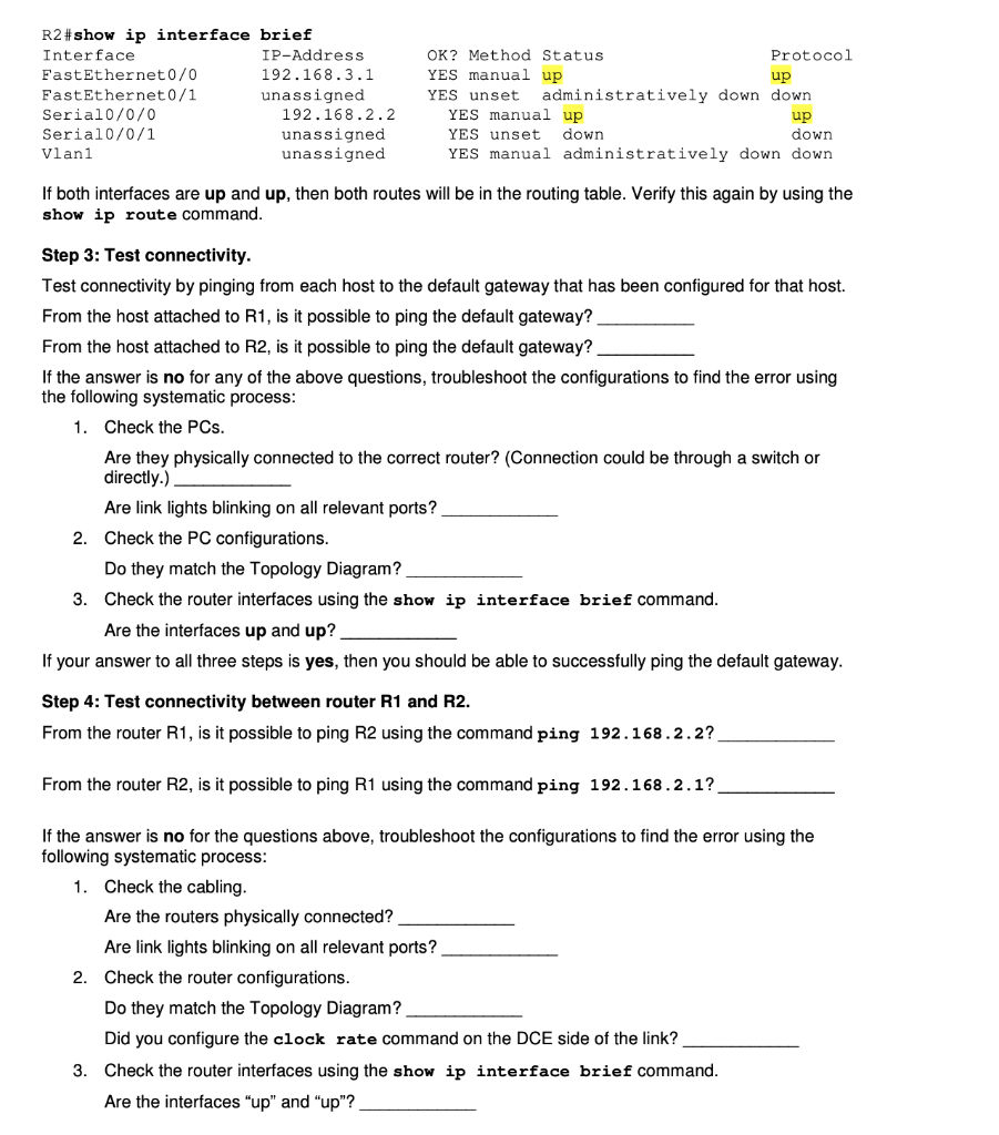 Topology Diagram. Erase the startup configuration and reload a router to the