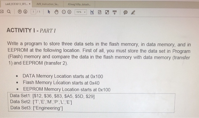 ? Flash Memory Location starts at 0x40 ? EEPROM Memory Location starts