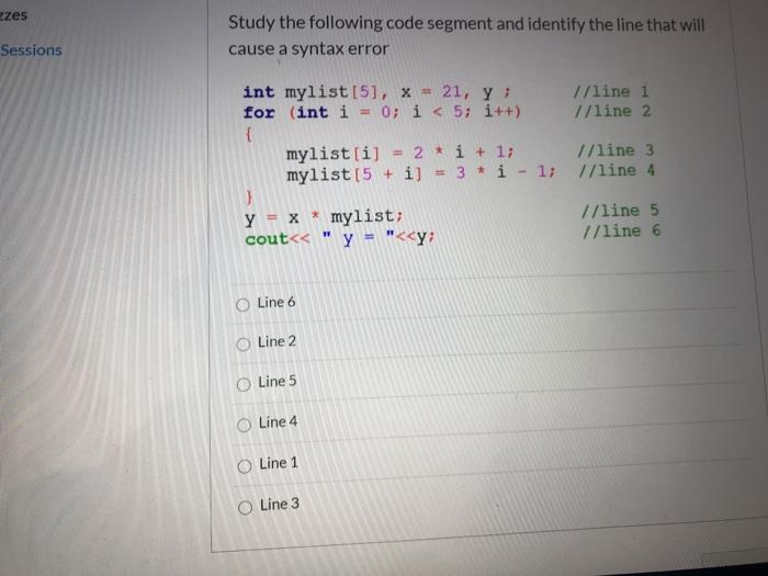 line that will cause a syntax error void test) line 1 Tim