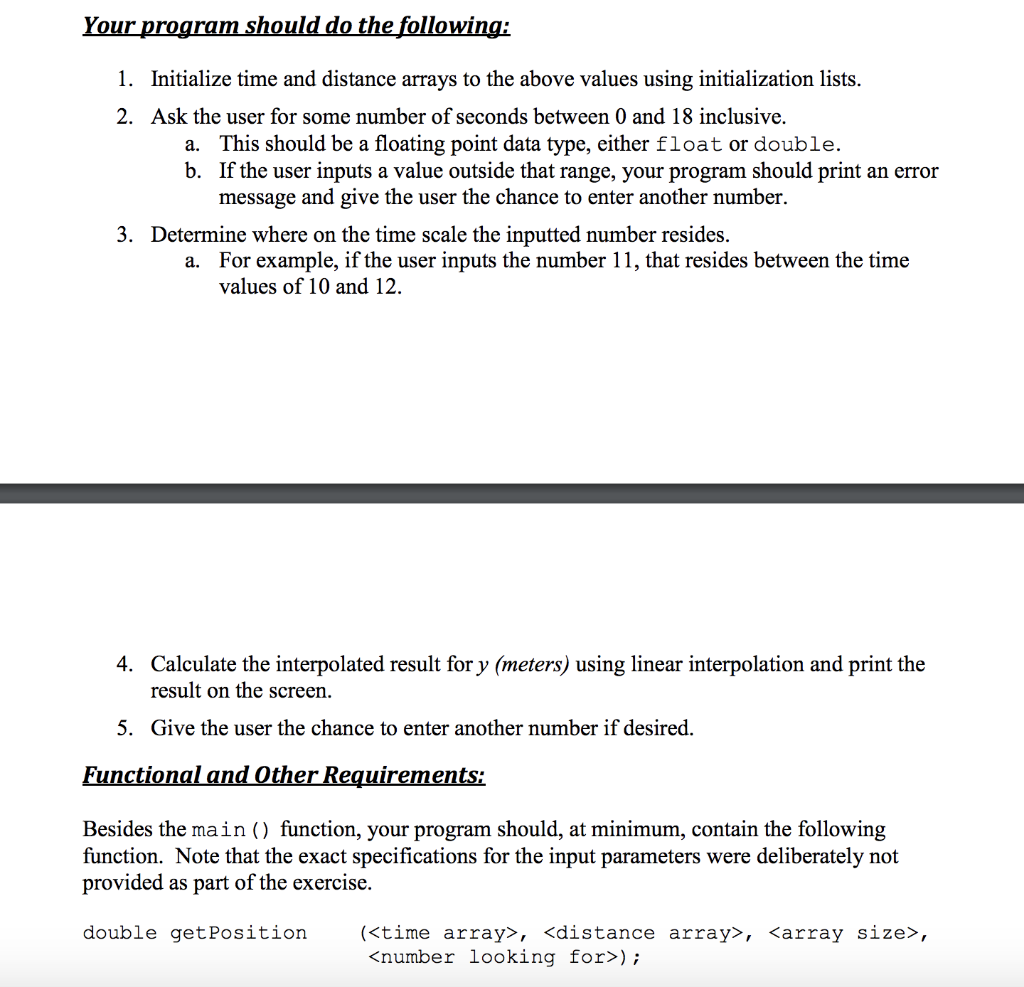 of this assignment, let's initialize our data set to contain the following