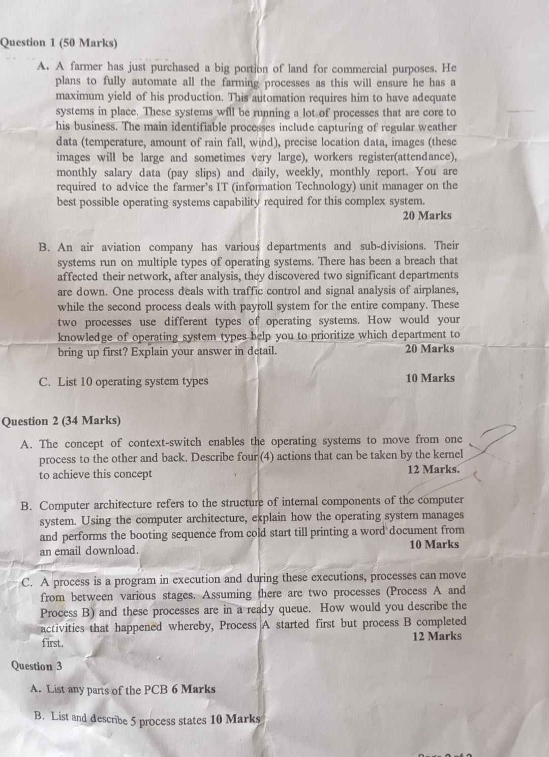  Question 1(50 Marks) A. A farmer has just purchased a big
