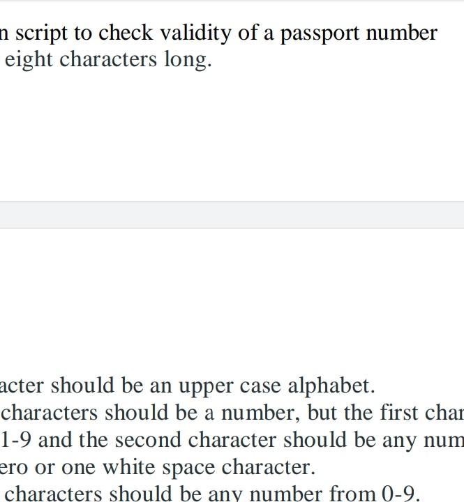 character should be should be any number from 0-9. ter. aber from