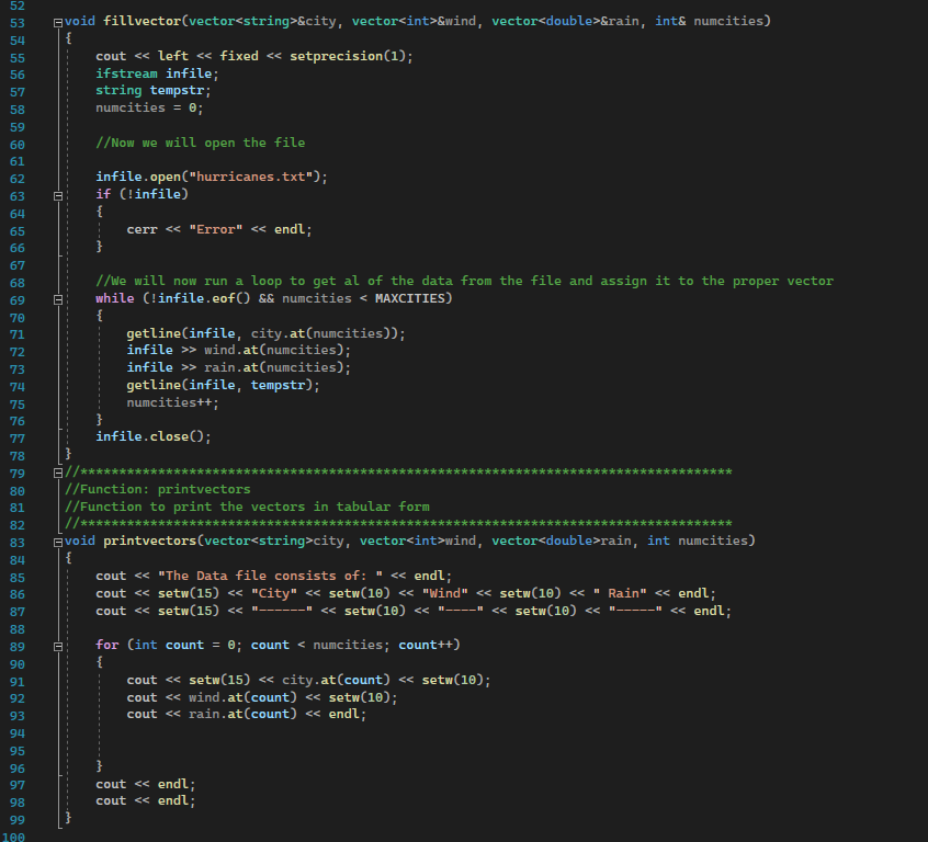 name, wind velocity and amount of rain for the hurricanes that occurred