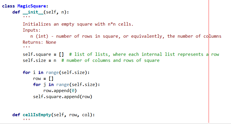 drawSquare and is Magic are incomplete. It is up to you to