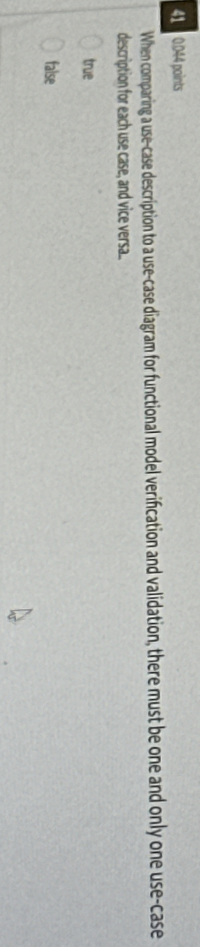  When comparing a use-case description to a use-case diagram for functional