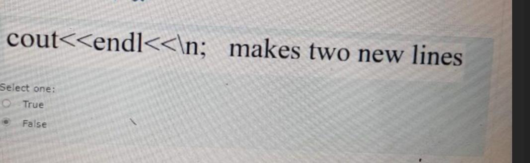  cout endl makes two new lines 