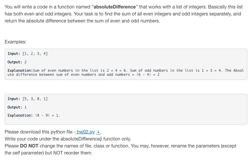 Please complete this code in python This is the contents of the