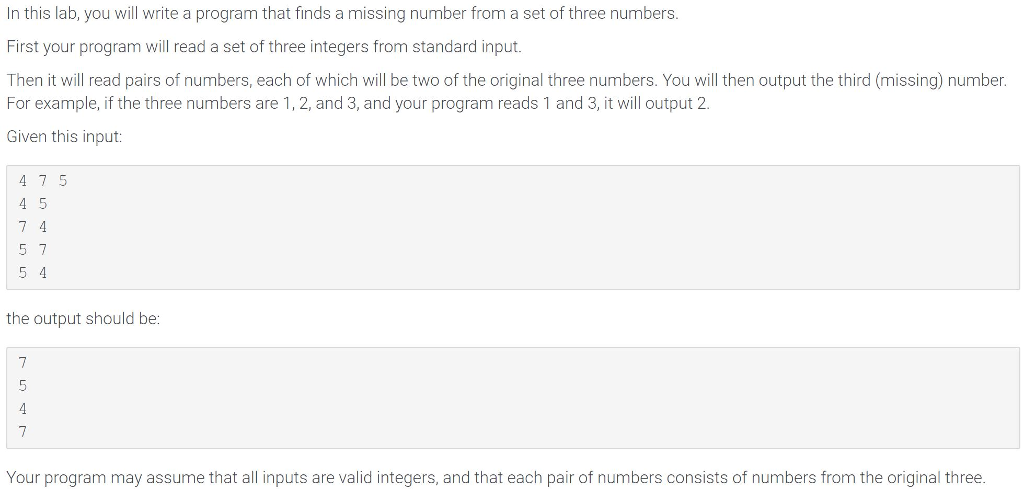 Using Java programming language using StdIn and StdOut In this lab, you