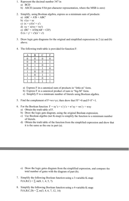  How do I solve these ? 1. Represent the decimal number