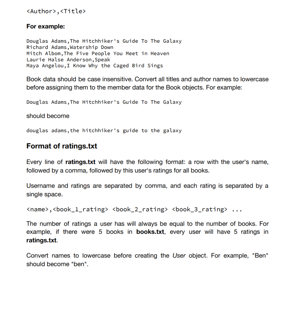 books.txt sorts thruogh every line and pulls out the write words and