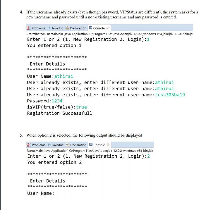 This file is the registration class for the Vehicle Rental System. *