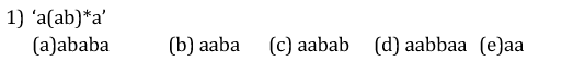 Chose Match(es) for each given basic/extended regular expression(maybe multiple correct matches) 1)