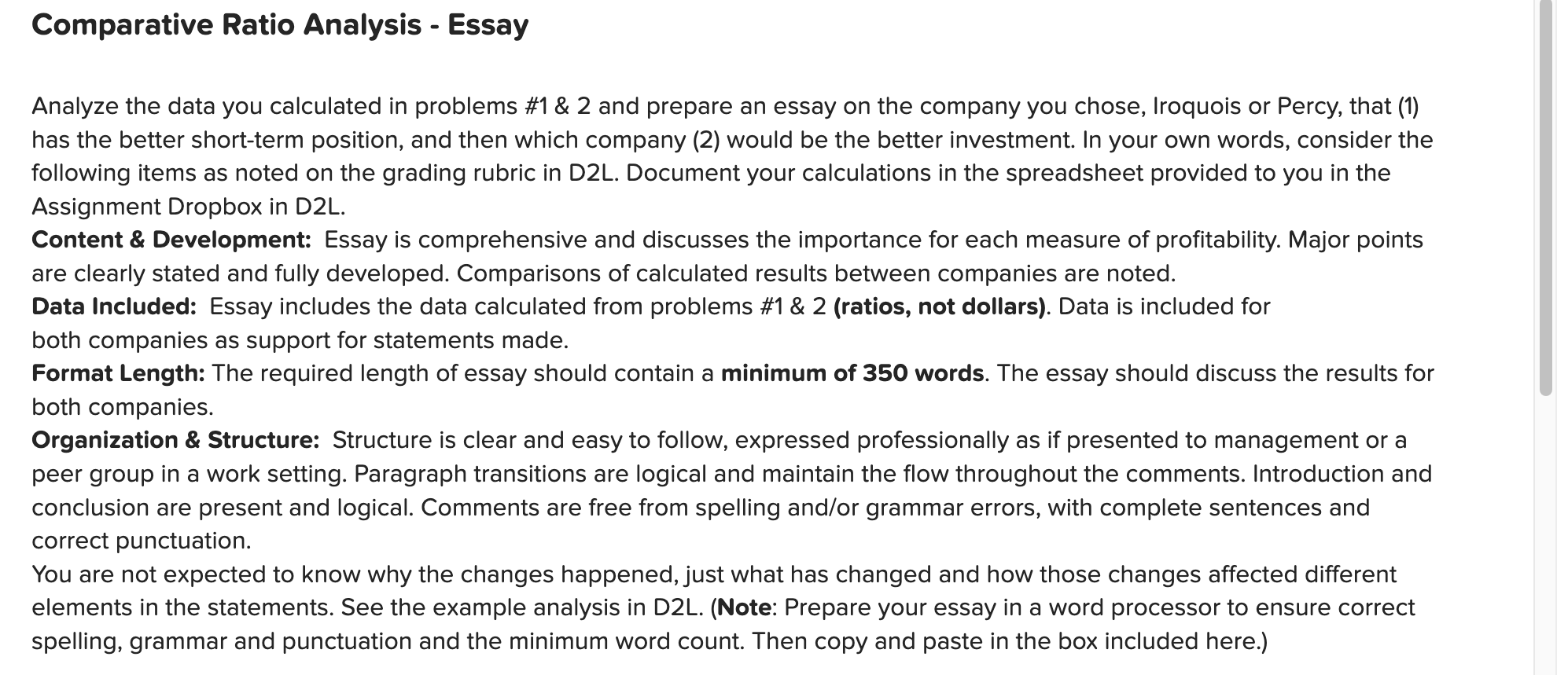 Analyze the data you calculated in problems \#1 \& 2 and