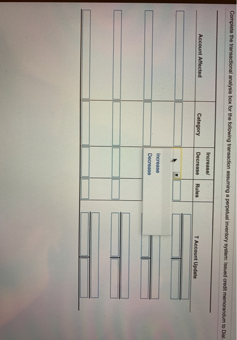Decrease Rules T Account Update Asset Contra Revenue Expense Liability Choose from