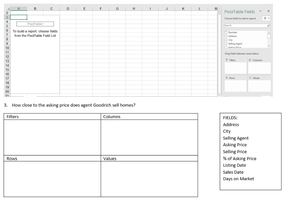 office evaluate house sales. Below are some example sales data in a