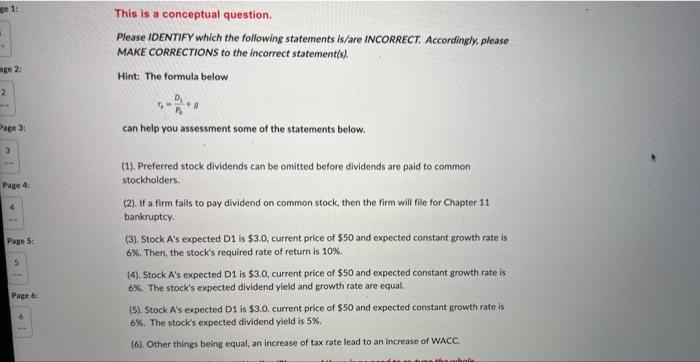 hello may i have help This is a conceptual question. Please IDENTIFY