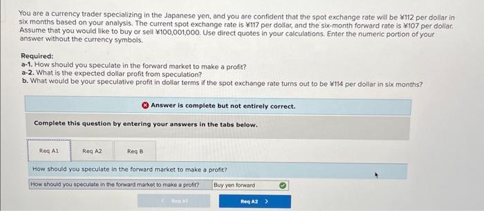 help with req A2 and B You are a currency trader specializing