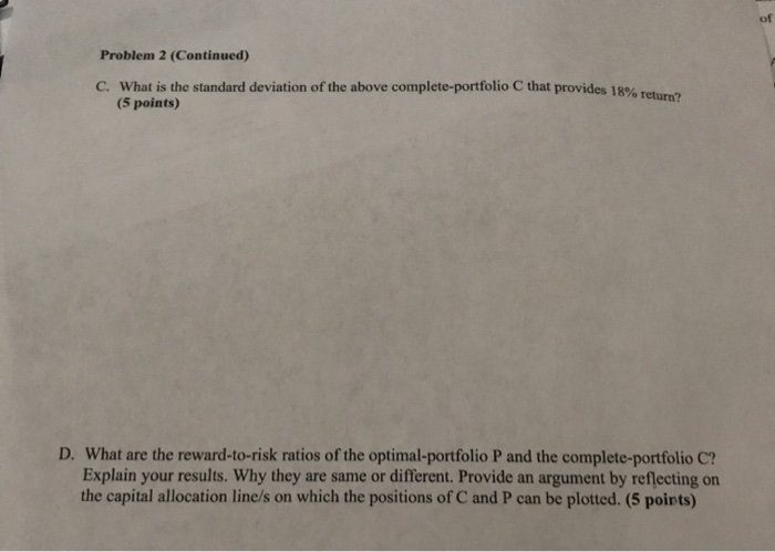 optimal-portfolio P with two risky stocks X and Y. The expected rate