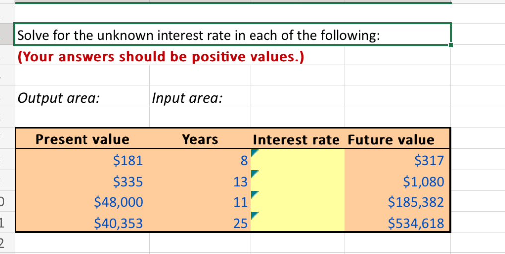  Please show how to do the excel functions 