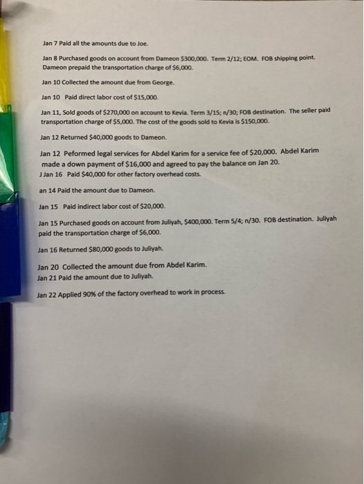 information, complete the accounting cycle. Jan 1, 2007 Avery Munnings started legal