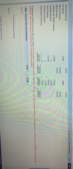 adjustment for Oriole Company at the end of its fiscal year. ORIOLE
