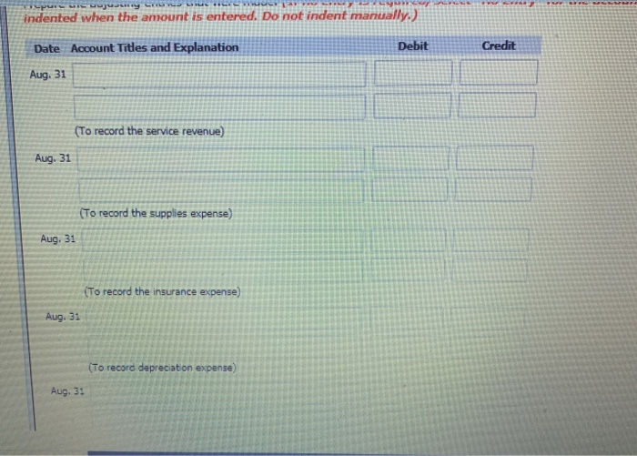 COMPANY Trial Balance August 31, 2022 Before Adjustment Dr. $11,360 8.550 Cr.