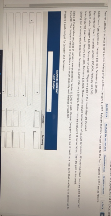  URTEGIS (ACC 20 CALCULATOR STANDARD VIEW INTER VERSION BACK Danner Company