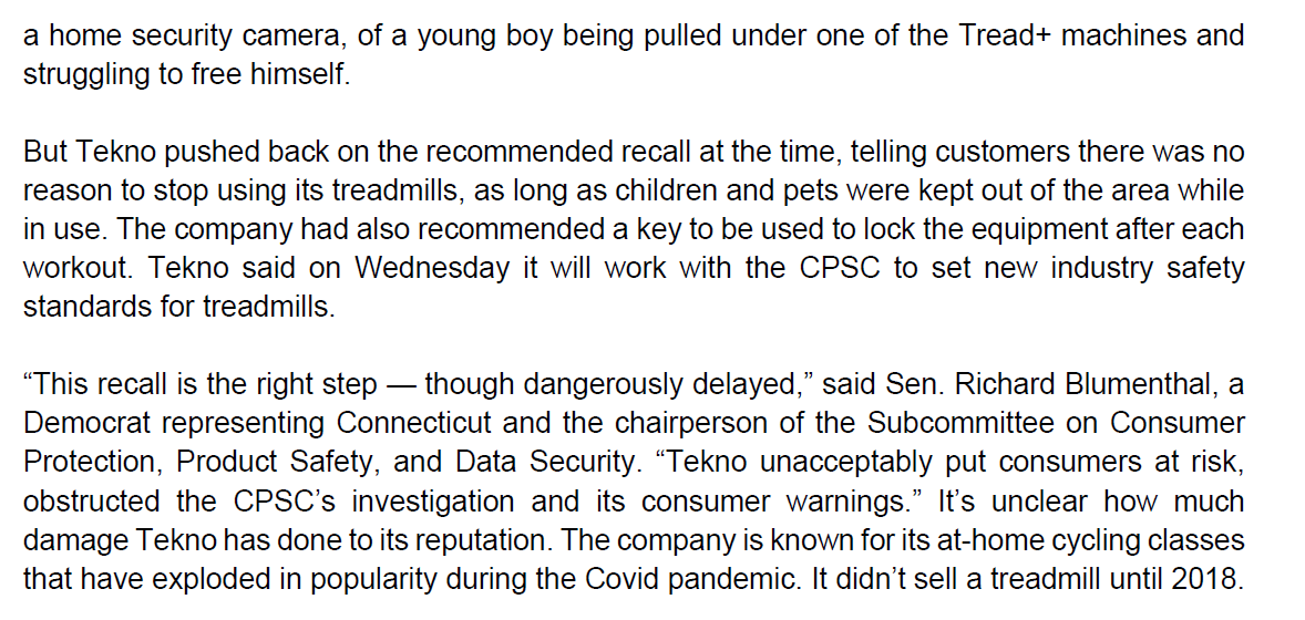 Tekno announced on Wednesday that both of its treadmill machines will be