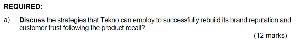 of Tekno's initial reaction and comes after weeks of discussions with the