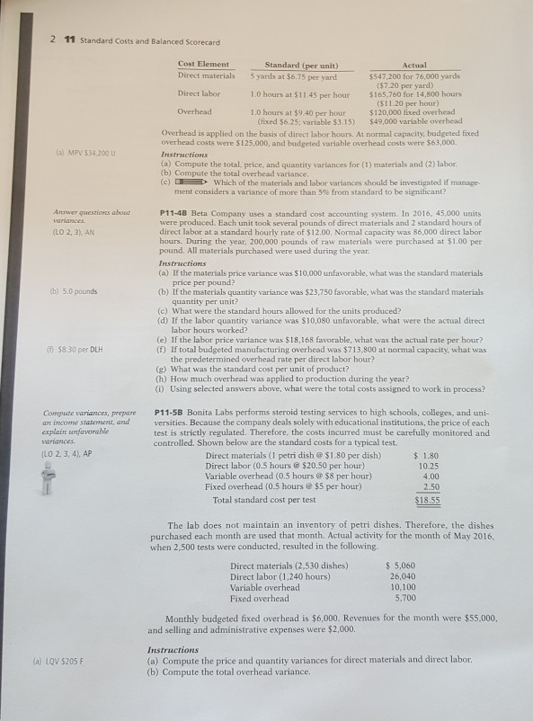 B 1 PROBLEMS: SET B P11-1B Buil Corporation manufactures a single product.