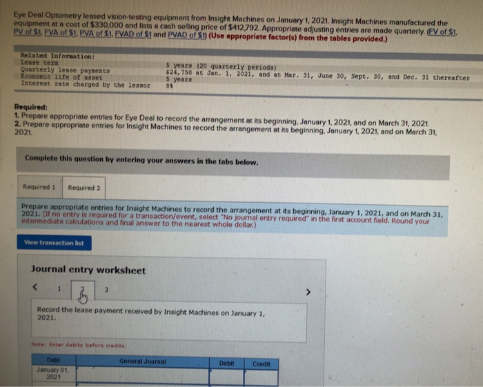 factor(s) from the tables provided.) Related Information: Lease term Quarterly Leane payments