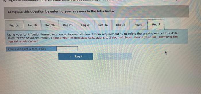 per unit for the Advanced model. Management is considering a change from
