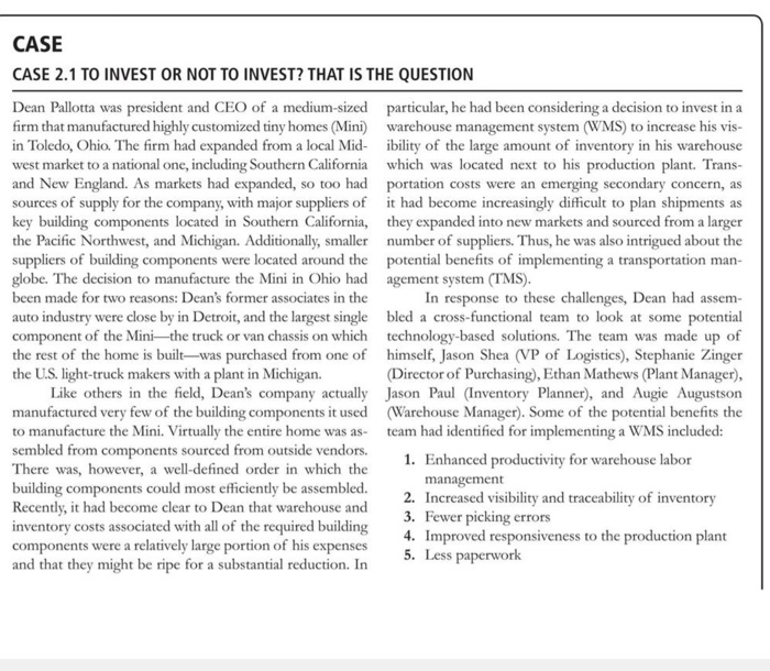  please help answer the 5 questions at the end CASE CASE