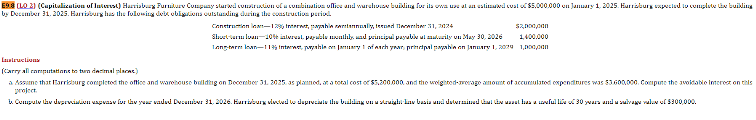 nstructions Carry all computations to two decimal places.) project