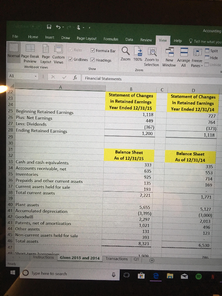 These columns should total: Qtr 1: 9,497. Post each transaction from the