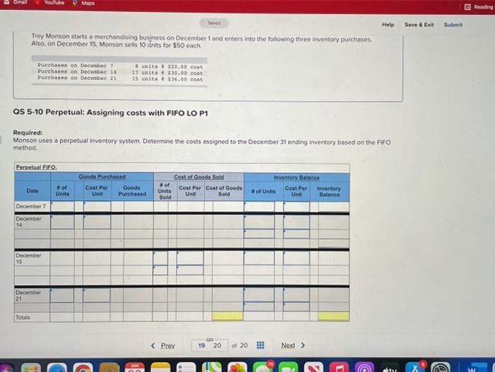  Gmail Youtube Maps Reading Sed Help Save & Exit Submit Trey