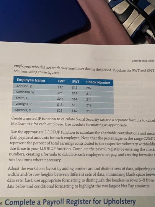 Auto Sales In this exercise, you will complete a payroll register for