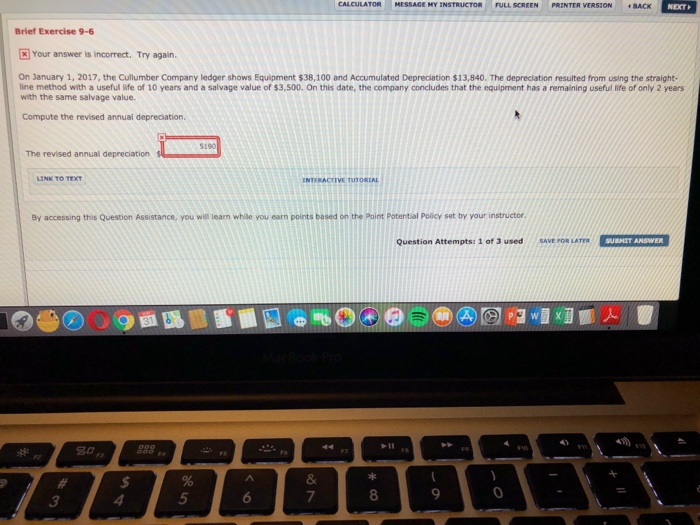  CALCULATOR MESSAGE MY INSTRUCTOR FULLSCREEN PRINTER VERSION SACK NEXT Brief Exercise