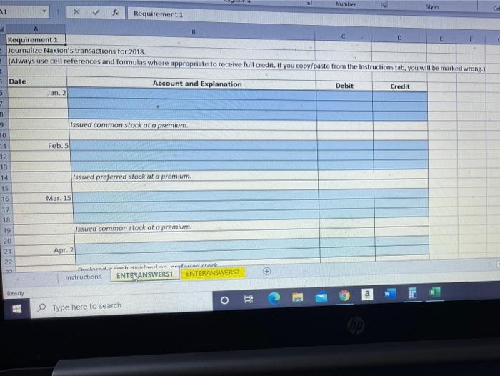 preparing financial statements Nixion Corporation began operations on lanuary 2, 2018, and