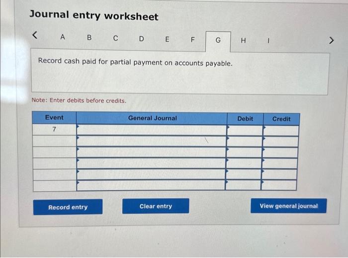 Enter debits before credits. Colton Enterprises experienced the following events for Year