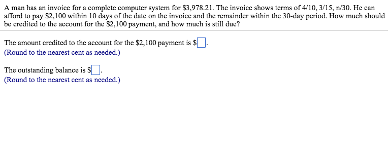  A man has an invoice for a complete computer system for