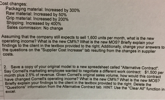 Tool Manufacturing wants to begin selling a new pair of hand-held pliers