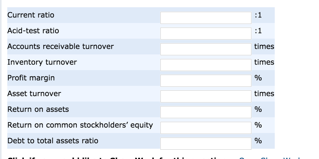 Corporation Balance Sheets December 31 Cash Accounts receivable Inventory Land Buildings Accumulated