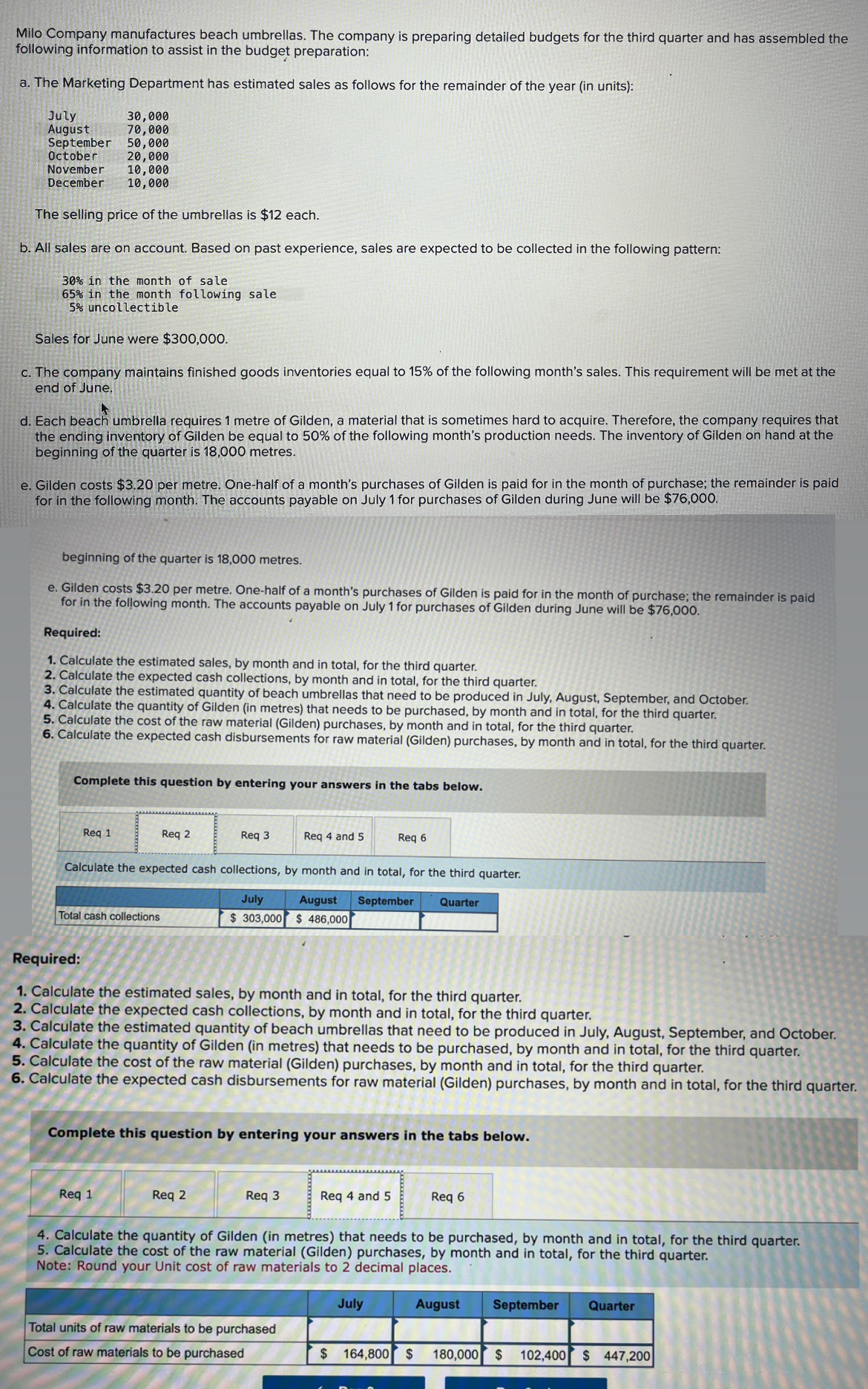  Just needing the missing information in Q2 &4/5 