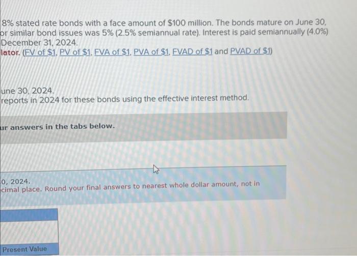 with a face amo 2039 ( 15 years). The market rate of