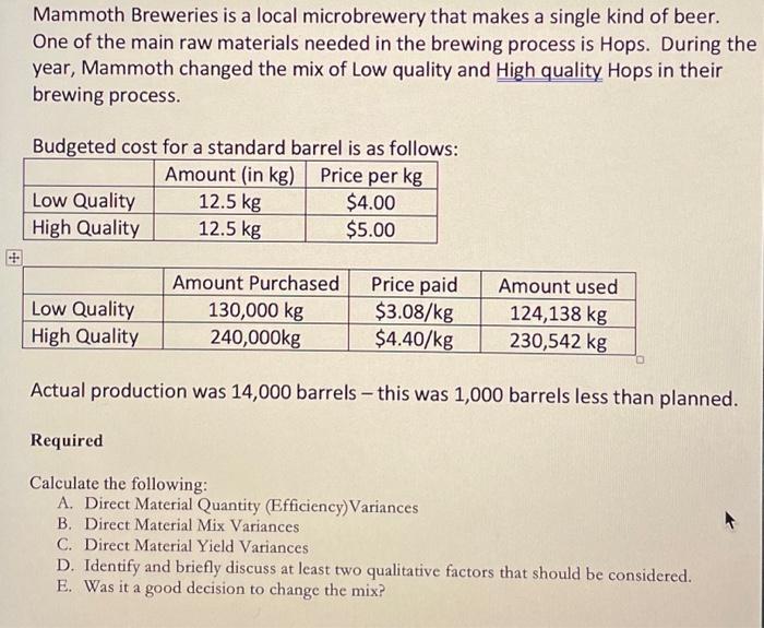  Mammoth Breweries is a local microbrewery that makes a single kind